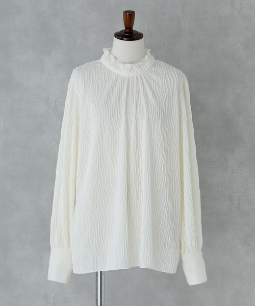 n'OrLABEL（ノアールレーベル）の「『楊柳カットブラウス』（シャツ/ブラウス・レディース・ブラック/アイボリー・2/1）」の21枚目の写真