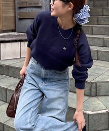 fredy emue | FR刺繍スウェットニットプルオーバー(ニット/セーター)