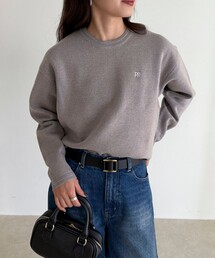 FR刺繍スウェットニットプルオーバー