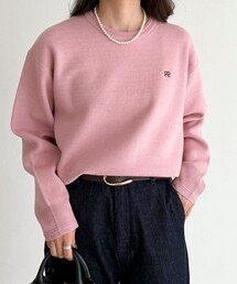 FR刺繍スウェットニットプルオーバー