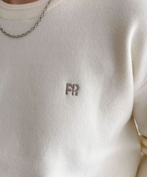 fredy emue（フレディエミュ）の「FR刺繍スウェットニットプルオーバー（ニット/セーター・レディース・オフホワイト/グレー/ミント/ネイビー/ピンク・38）」の12枚目の写真