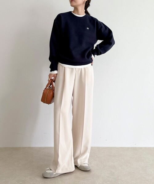 fredy emue（フレディエミュ）の「FR刺繍スウェットニットプルオーバー（ニット/セーター・レディース・オフホワイト/グレー/ミント/ネイビー/ピンク・38）」の8枚目の写真