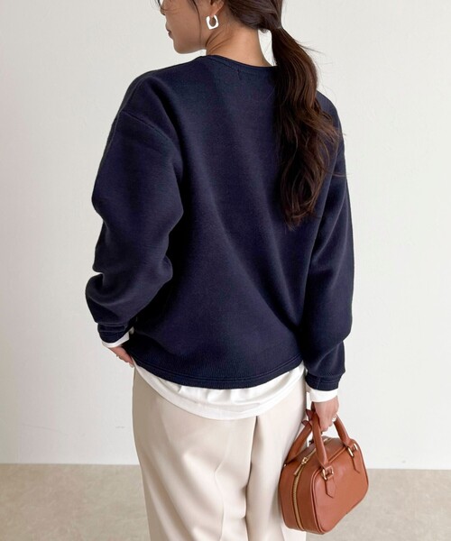 fredy emue（フレディエミュ）の「FR刺繍スウェットニットプルオーバー（ニット/セーター・レディース・オフホワイト/グレー/ミント/ネイビー/ピンク・38）」の20枚目の写真