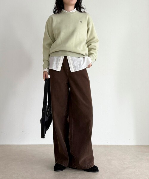 fredy emue（フレディエミュ）の「FR刺繍スウェットニットプルオーバー（ニット/セーター・レディース・オフホワイト/グレー/ミント/ネイビー/ピンク・38）」の9枚目の写真