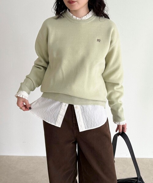 fredy emue（フレディエミュ）の「FR刺繍スウェットニットプルオーバー（ニット/セーター・レディース・オフホワイト/グレー/ミント/ネイビー/ピンク・38）」の22枚目の写真