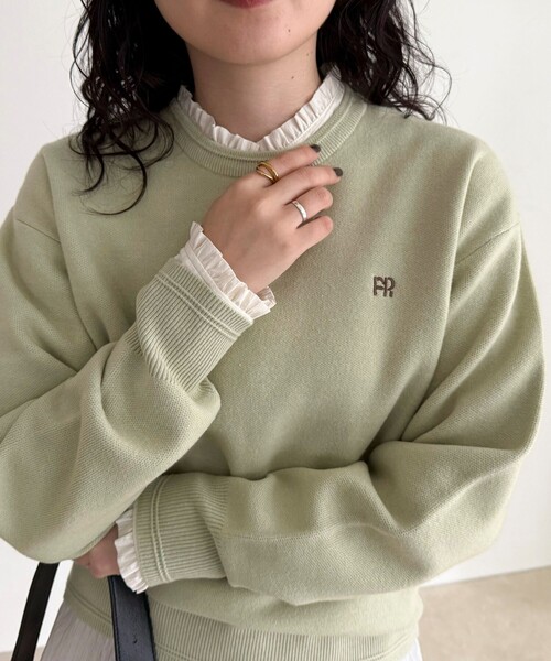 セール】FR刺繍スウェットニットプルオーバー（ニット/セーター