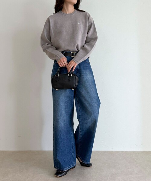 fredy emue（フレディエミュ）の「FR刺繍スウェットニットプルオーバー（ニット/セーター・レディース・オフホワイト/グレー/ミント/ネイビー/ピンク・38）」の13枚目の写真