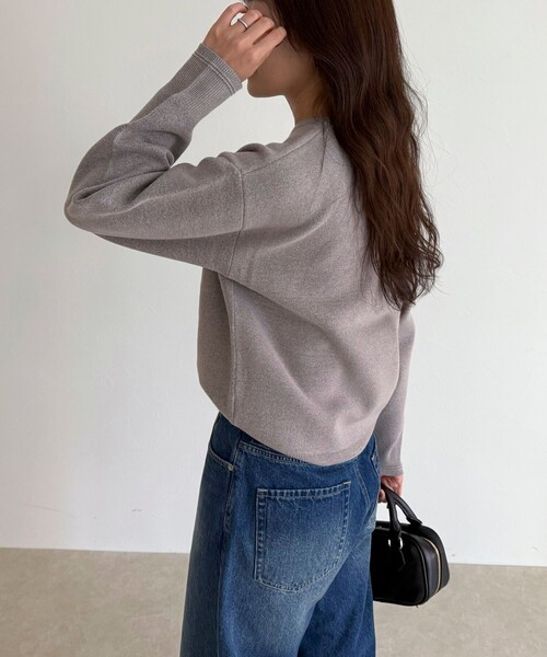 fredy emue（フレディエミュ）の「FR刺繍スウェットニットプルオーバー（ニット/セーター・レディース・オフホワイト/グレー/ミント/ネイビー/ピンク・38）」の15枚目の写真