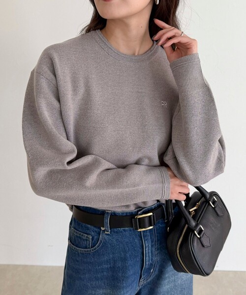 セール】FR刺繍スウェットニットプルオーバー（ニット/セーター