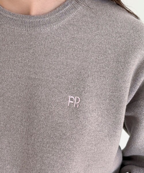 fredy emue（フレディエミュ）の「FR刺繍スウェットニットプルオーバー（ニット/セーター・レディース・オフホワイト/グレー/ミント/ネイビー/ピンク・38）」の7枚目の写真