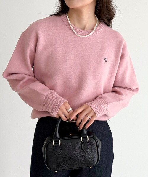 fredy emue（フレディエミュ）の「FR刺繍スウェットニットプルオーバー（ニット/セーター・レディース・オフホワイト/グレー/ミント/ネイビー/ピンク・38）」の10枚目の写真