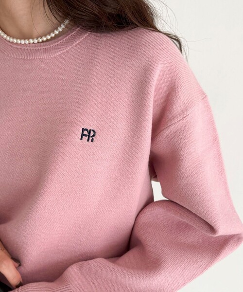FR刺繍スウェットニットプルオーバー（ニット/セーター）｜fredy emue
