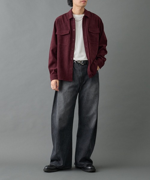 COLONY 2139（コロニートゥーワンスリーナイン）の「フェードツイルCPOシャツ（シャツ/ブラウス・メンズ・ブラック/バーガンディー/ベージュ・MEDIUM/LARGE）」の12枚目の写真