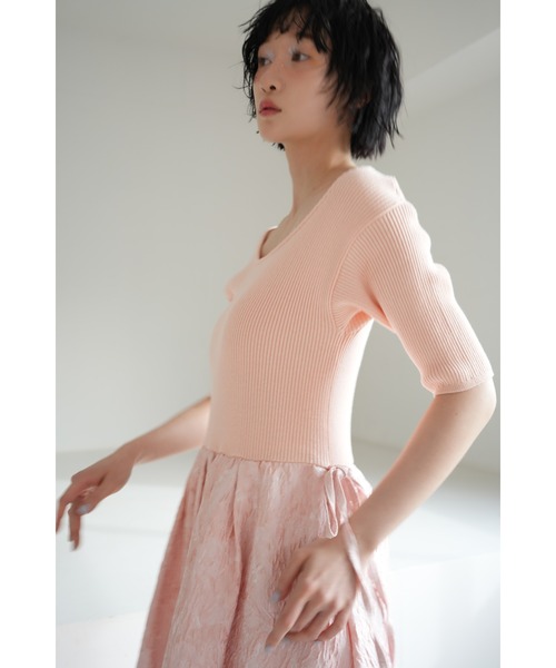 sismetry(シスメトリー)の「【SISMETRY】ニットドッキングドレス(MA)(ワンピース・レディース・イエロー/ピンク・FREE)」の12枚目の写真