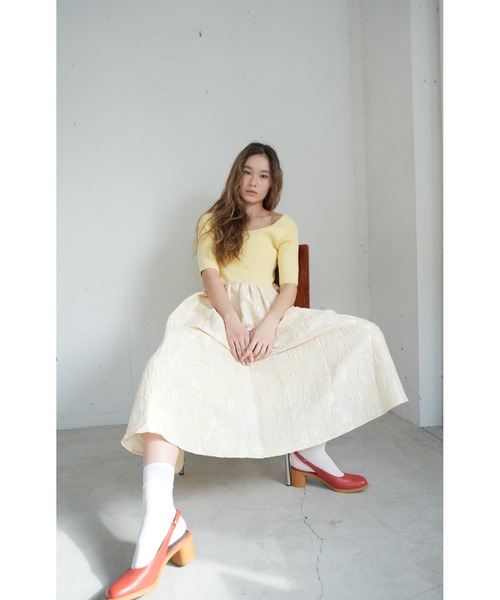sismetry(シスメトリー)の「【SISMETRY】ニットドッキングドレス(MA)(ワンピース・レディース・イエロー/ピンク・FREE)」の8枚目の写真
