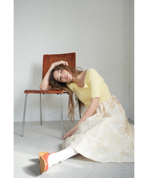 sismetry(シスメトリー)の「【SISMETRY】ニットドッキングドレス(MA)(ワンピース・レディース・イエロー/ピンク・FREE)」の9枚目の写真