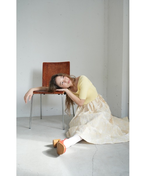sismetry(シスメトリー)の「【SISMETRY】ニットドッキングドレス(MA)(ワンピース・レディース・イエロー/ピンク・FREE)」の10枚目の写真