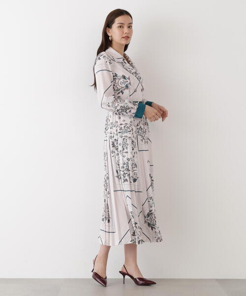 セール】◇フローラルスカーフプリントワンピース（ワンピース