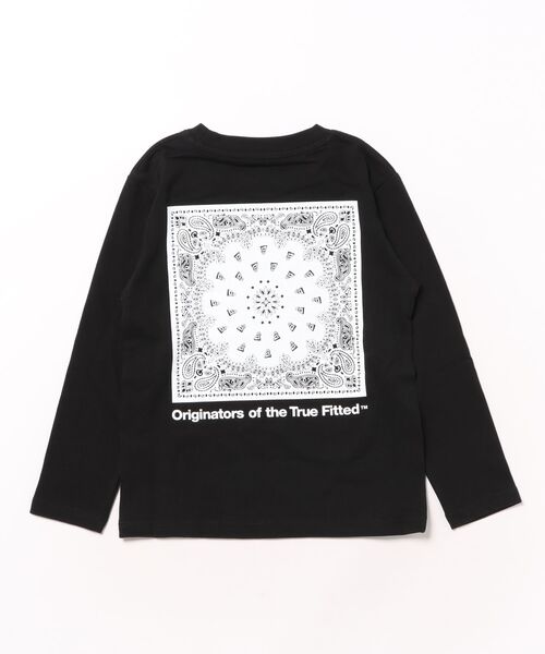 NEW ERA(ニューエラ)の「NEW ERA/ニューエラ YTH LS CT TEE PAISLEY キッズ ロンT 14693878/14693879(Tシャツ/カットソー・キッズ・ホワイト/ブラック・130cm/140cm/150cm/160cm)」の3枚目の写真