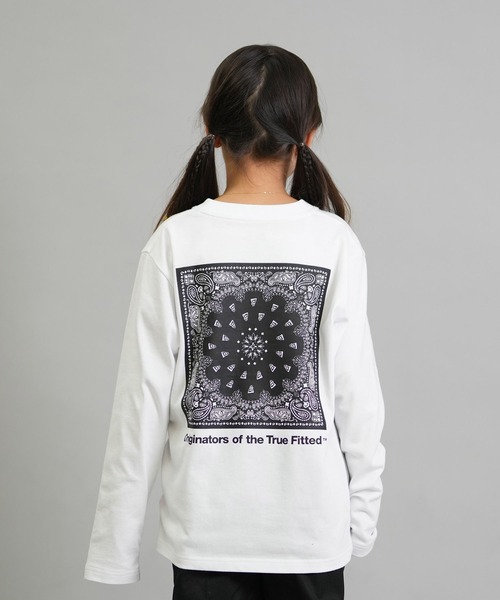 NEW ERA(ニューエラ)の「NEW ERA/ニューエラ YTH LS CT TEE PAISLEY キッズ ロンT 14693878/14693879(Tシャツ/カットソー・キッズ・ホワイト/ブラック・130cm/140cm/150cm/160cm)」の19枚目の写真