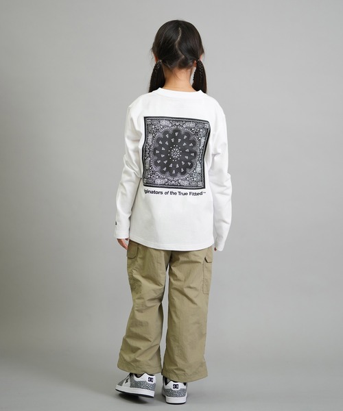 NEW ERA(ニューエラ)の「NEW ERA/ニューエラ YTH LS CT TEE PAISLEY キッズ ロンT 14693878/14693879(Tシャツ/カットソー・キッズ・ホワイト/ブラック・130cm/140cm/150cm/160cm)」の17枚目の写真