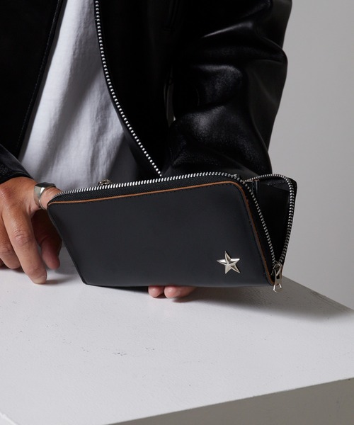 Schott(ショット)の「Schott/ショット ONE STAR ZIP WALLET 財布(財布・メンズ・ブラック・FREE)」の6枚目の写真