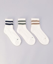 Healthknit（ヘルスニット）の「Healthknit （ヘルスニット）２ラインソックス【３足セット】（ソックス/靴下）」
