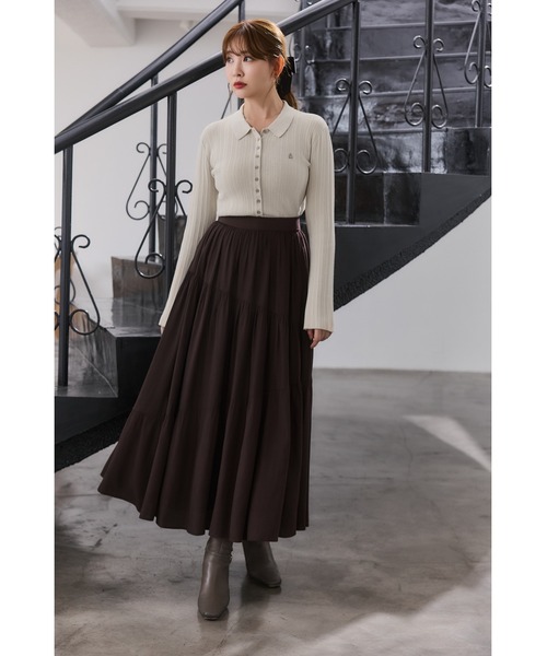 Trois Rib Knit Polo Top（ニット/セーター）｜Her lip to（ハーリップ