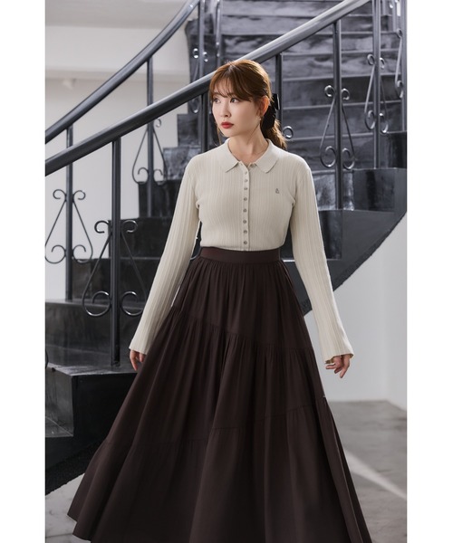 Trois Rib Knit Polo Top（ニット/セーター）｜Her lip to（ハー