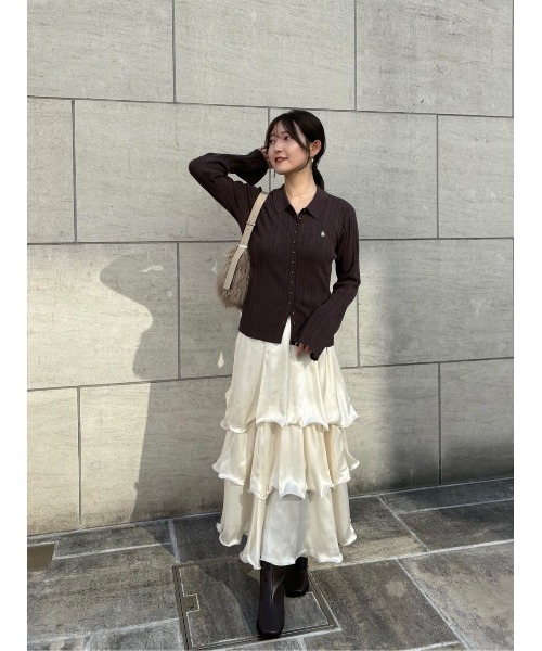 Trois Rib Knit Polo Top（ニット/セーター）｜Her lip to（ハー