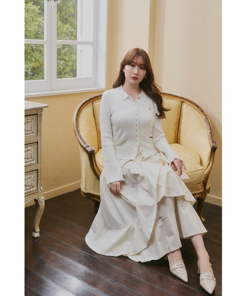 Trois Rib Knit Polo Top（ニット/セーター）｜Her lip to（ハーリップ