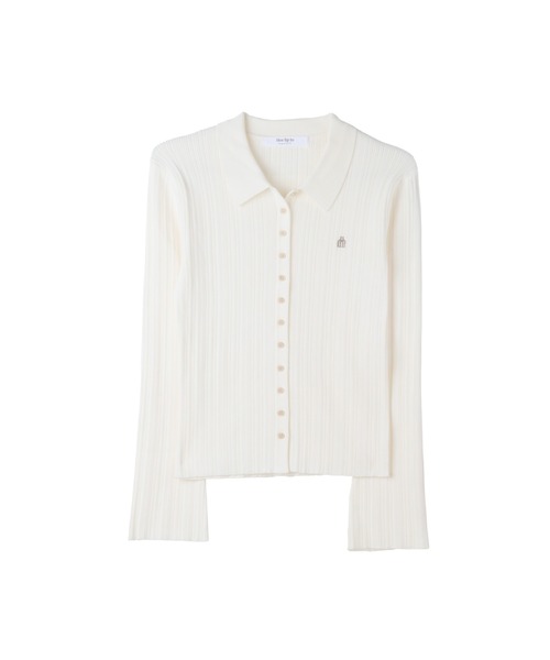 Trois Rib Knit Polo Top（ニット/セーター）｜Her lip to（ハーリップ