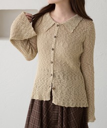 apres jour clair | 【apres jour clair】スラブ調ポロニット(ニット/セーター)