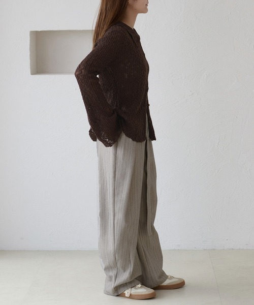 apres jour clair（アプレジュールクレア）の「【apres jour clair】スラブ調ポロニット（ニット/セーター・レディース・ベージュ/オレンジ系その他/アイボリー/ブラウン系その他・フリー/X-LARGE）」の21枚目の写真