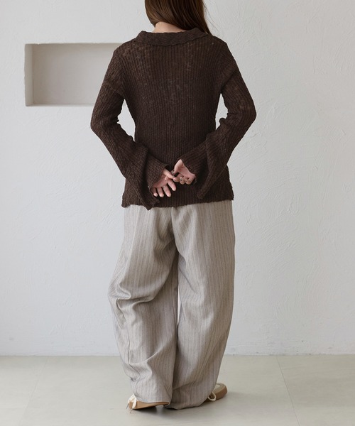 apres jour clair（アプレジュールクレア）の「【apres jour clair】スラブ調ポロニット（ニット/セーター・レディース・ベージュ/オレンジ系その他/アイボリー/ブラウン系その他・フリー/X-LARGE）」の22枚目の写真