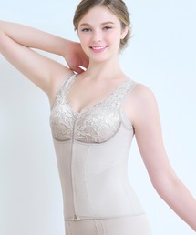BRADELIS NEWYORK | 細みえフロントファスナー綿混ブラキャミ25 ブラデリス 補正下着 補整 ブラトップ(ブラジャー)