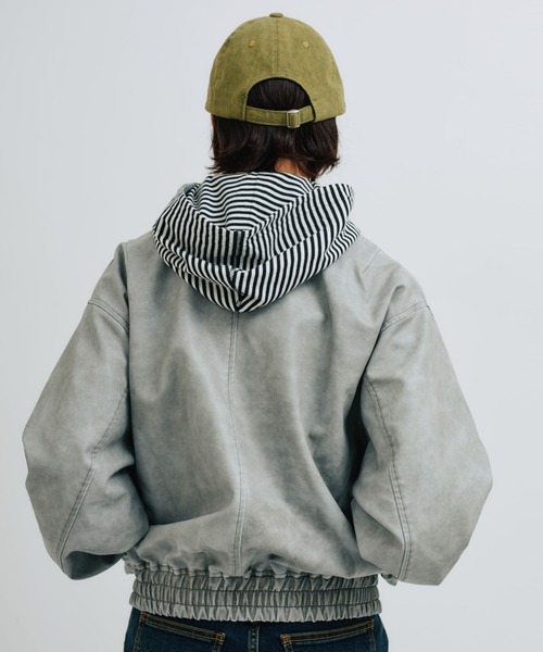 atmos pink（アトモスピンク）の「atmos pink Faux Leather Jacket / アトモス ピンク フォー レザー ジャケット（その他アウター・レディース・グレー/ブラック・FREE）」の9枚目の写真