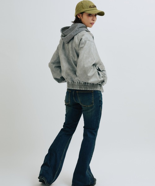 atmos pink（アトモスピンク）の「atmos pink Faux Leather Jacket / アトモス ピンク フォー レザー ジャケット（その他アウター・レディース・グレー/ブラック・FREE）」の11枚目の写真