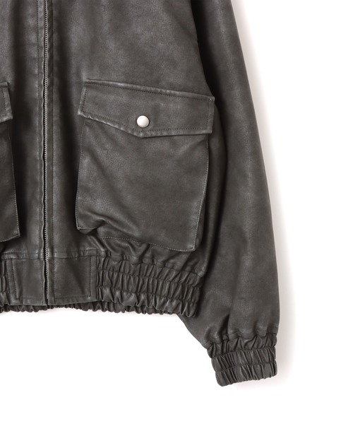 atmos pink（アトモスピンク）の「atmos pink Faux Leather Jacket / アトモス ピンク フォー レザー ジャケット（その他アウター・レディース・グレー/ブラック・FREE）」の16枚目の写真