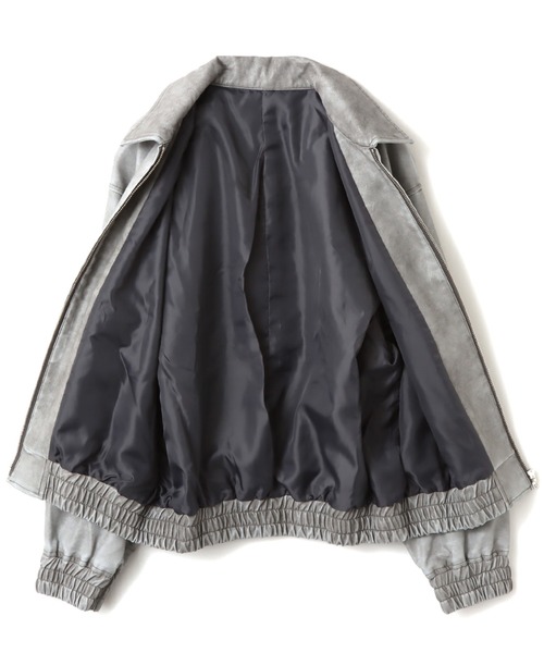 atmos pink（アトモスピンク）の「atmos pink Faux Leather Jacket / アトモス ピンク フォー レザー ジャケット（その他アウター・レディース・グレー/ブラック・FREE）」の5枚目の写真