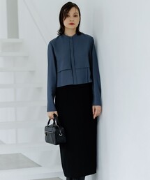 ICB（アイシービー）の「ウールワッシャーツイル シャツドッキング ワンピース（ワンピース）」