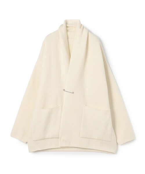 GALERIE VIE トゥモローランド　ウール スタンドカラー ショートコート ウールダブルフェイスパイル ショールカラーショートコート | GALERIE