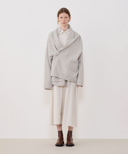 ウールダブルフェイスパイル ショールカラーショートコート（その他