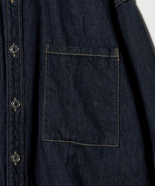 ASTRAET(アストラット)の「<ASTRAET>ワンウォッシュ デニム 2ポケットシャツ UNISEX(シャツ/ブラウス・レディース・ネイビー・FREE)」の14枚目の写真
