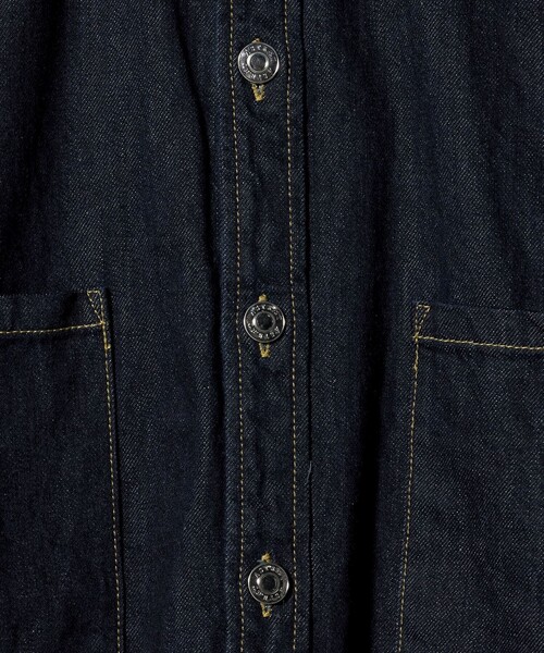 ASTRAET(アストラット)の「<ASTRAET>ワンウォッシュ デニム 2ポケットシャツ UNISEX(シャツ/ブラウス・レディース・ネイビー・FREE)」の16枚目の写真