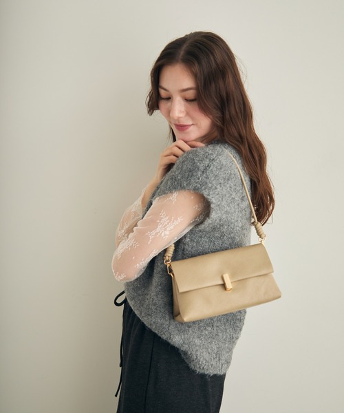 Lunea（ルネア）の「2wayスクエアワンハンドルバッグ/２種類のショルダー紐付き（ショルダーバッグ・レディース・ベージュ/ダークブラウン/ブラック/ブラウン/キャメル/ピンク・FREE）」の10枚目の写真