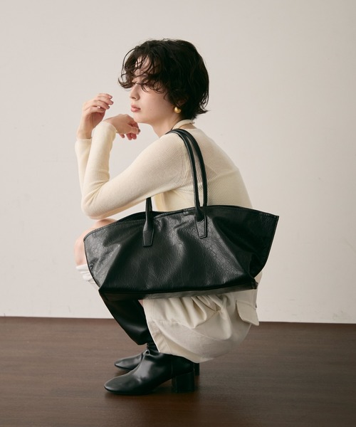 ビーガンレザー2WAYビックBAG（トートバッグ）｜Trish（トリッシュ