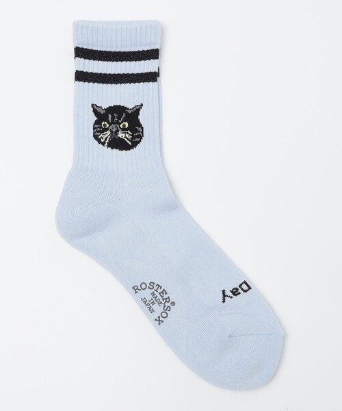 SHIPS(シップス)の「ROSTER SOX: CAT(ソックス/靴下・メンズ・ブルー/ホワイト・ONE SIZE)」の2枚目の写真