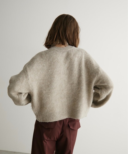 LOSCa（ロスカ）の「ウール混チョーカーニットカーディガン（ニット/セーター・レディース・チャコールグレー/オリーブ/グレイッシュベージュ・FREE）」の21枚目の写真