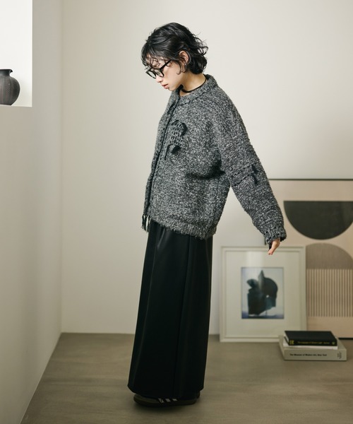 LAULEN(ローレン)の「wool blend melange stitch knit cardigan /ウールブレンドメランジステッチニットカーディガン(カーディガン/ボレロ・レディース・チャコールグレー/ベージュ/ブラウン・FREE)」の22枚目の写真
